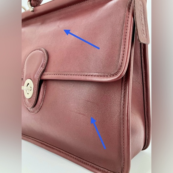 Vintage COACH Burgundy #9927 Willis Leather Bag - Picture 12 of 16